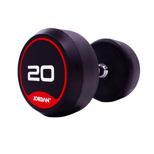 JORDAN Rubber Dumbbells - Up to 30kg (Red)