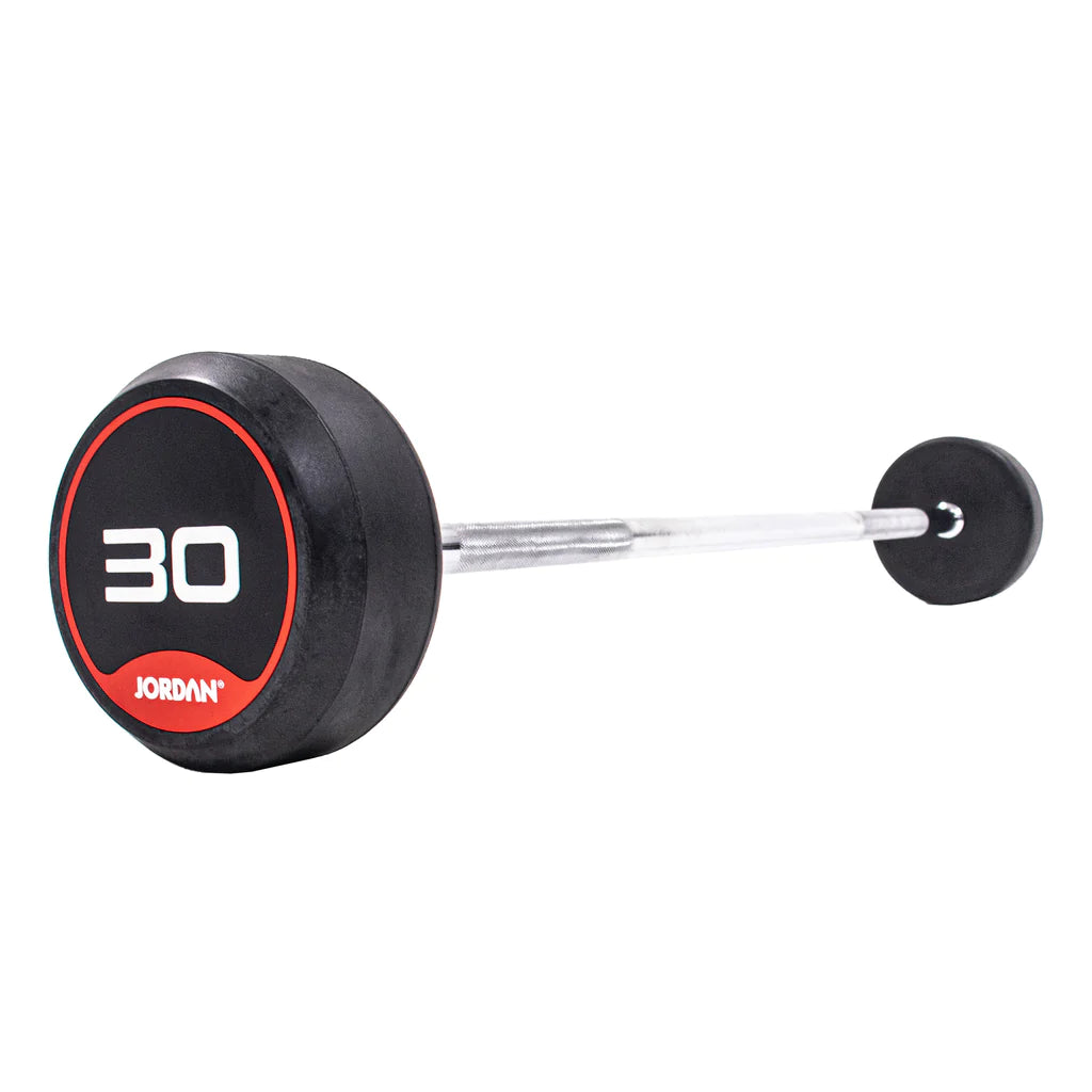 JORDAN Rubber Barbells - Straight Bar (Red)