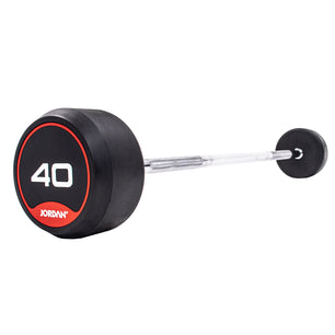 JORDAN Rubber Barbells - Straight Bar (Red)