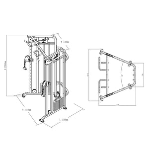 Primal Personal Series Dual Adjustable Pulley 2 X 90kg Stack